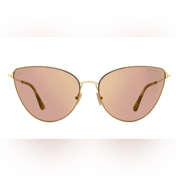Tom Ford Sunglasses Anais 1005 NEW Cat Eye Rose Gold Metal Aviator Frames - Picture 1 of 7
